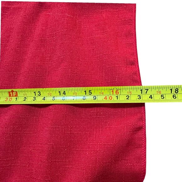 Vtg Brass Christmas Tree Cut Out Napkin Rings Holder Cloth Napkins Red Green LOT - Picture 7 of 11